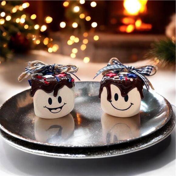 🆕 Faux Marshmallow Buddy/ S’mores,Tiered Tray Decor, Fake Bake - Picture 10 of 10